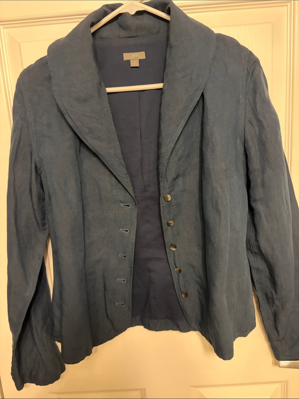 J. Jill Slate Blue Shawl-Collar Blazer